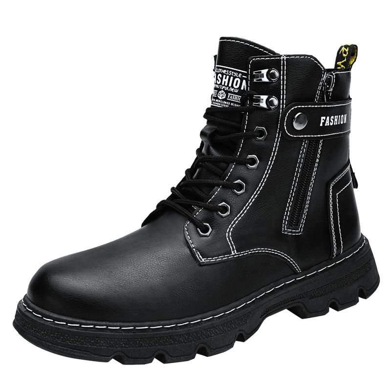 Men's Works Boots Spring Autumn Anti-slip Waterproof Male Sneakers Desert Tactical Boots Outdoor Travel Wear-resistant Man Shoes