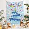Newins Birthday Cake Velvet Wall Hanging for Dorm or Bedroom