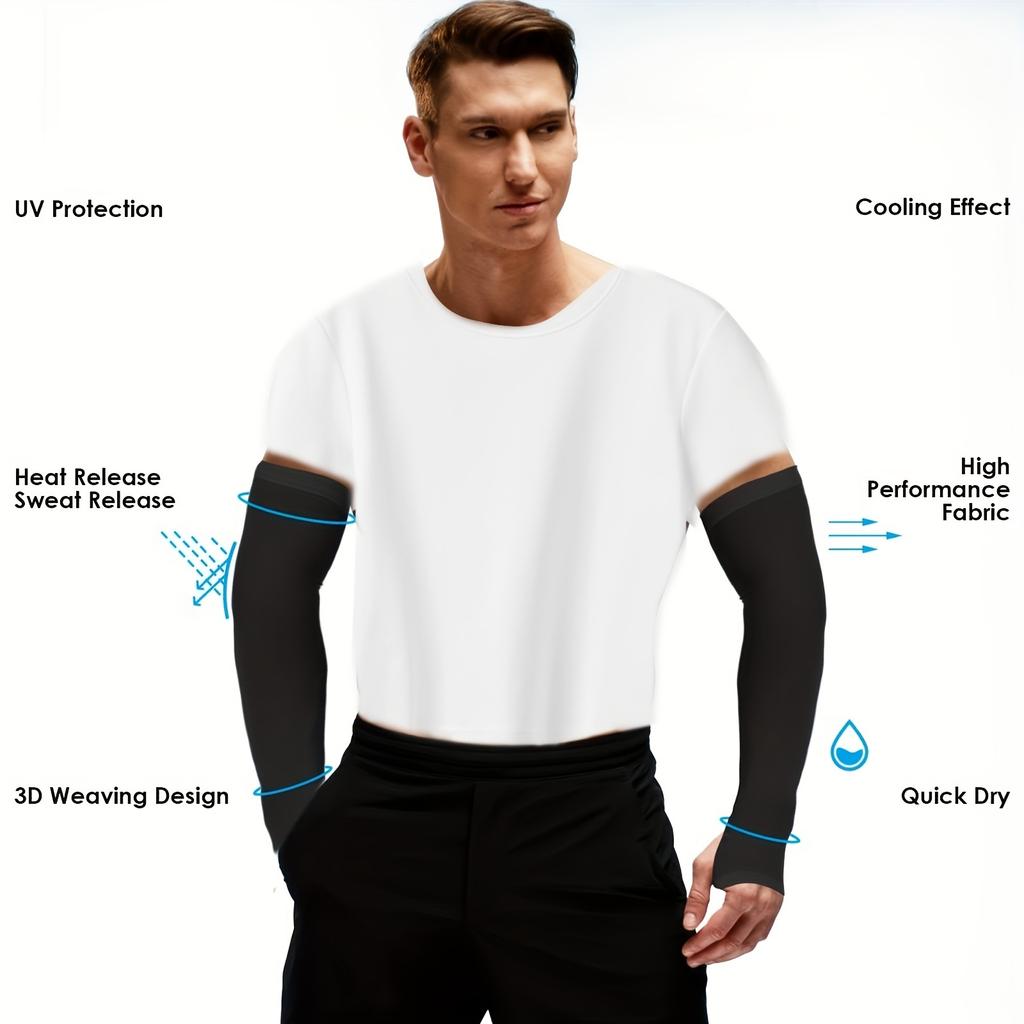 10 Paar vielseitige, atmungsaktive Sonnenschutzärmel, Unisex-Anti-Ultraviolett-Kühlarmstulpen, geeignet für Outdoor-Sportarten