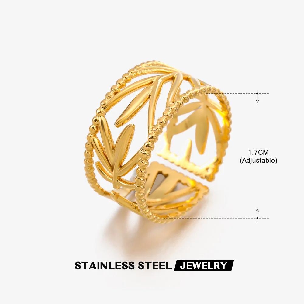 Anelli a Conchiglia in Acciaio Inossidabile 316L per Donne Regolabili Colore Oro Stella Piccola Anelli Aperti Gioielli Femminili Matrimoni Regali Nuovo Trendy