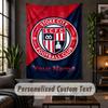 Tapeçaria de Parede Personalizada, Texto Personalizado do Stoke City FC, Arte de Parede em Tecido Macio Para Decoração de Interiores