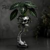 Artistic Desk Accessory Gothic Skull Spine Planter, Resin Skeleton Planter Pot, Horror Halloween Personalized Gift for Goth Flower Vase, Spooky