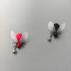 2pcs Black Red Feather Cat Sticker Replacement Head Feather Cat Toy Interactive Pet Toys For Kitten
