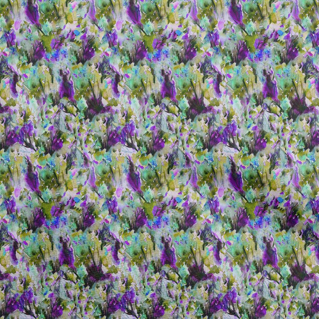 oneOone Cotton Flex Dusty Teal Green Fabric Abstract Floral Sewing Material Print Fabric By The Yard 40 Inch