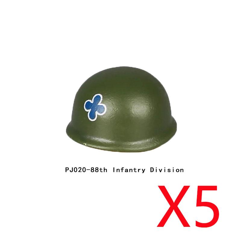Military Figure MOC Building Block Accessories Vest Equipment Soviet American Soldier Helmet Hat Kit Mini Brick Toy Gift K48