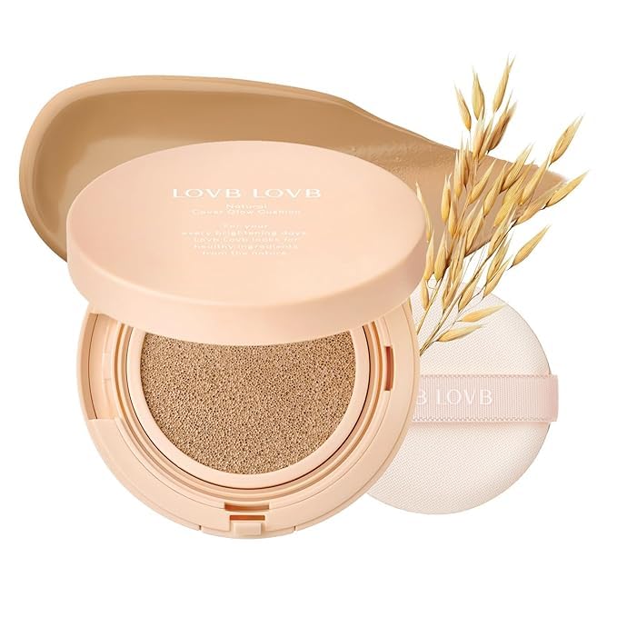 

LOVB Natural Cover Glow Cushion Korean Glowing LNCG 12g Mocha Foundation, Cosmetics, Close-Fitting Coverage, Moisturizing, Skin, Cushion, (x1) (25N