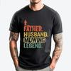 Father Husband Mowing Legend Gardener Dad Lawn Mowing XS Graphic T Shirts Mans Streetwear Tshirt Slogan