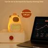 Silicone LED Night Light Cartoon Capybara Table Clock Cute Digital Alarm Clock  Room Decor