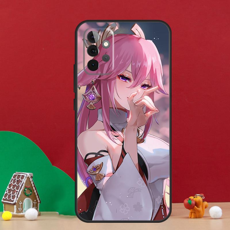 Yae Miko Genshin Impact Case For Samsung Galaxy A54 A06 A16 A26 A36 A56 A53 A32 A52 A33 A13 A55 A35 A15 A14 A34 A17