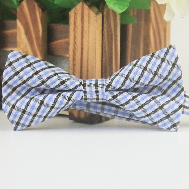 Children's Trendy British Style Multi-Color Cotton Plaid Bow Tie