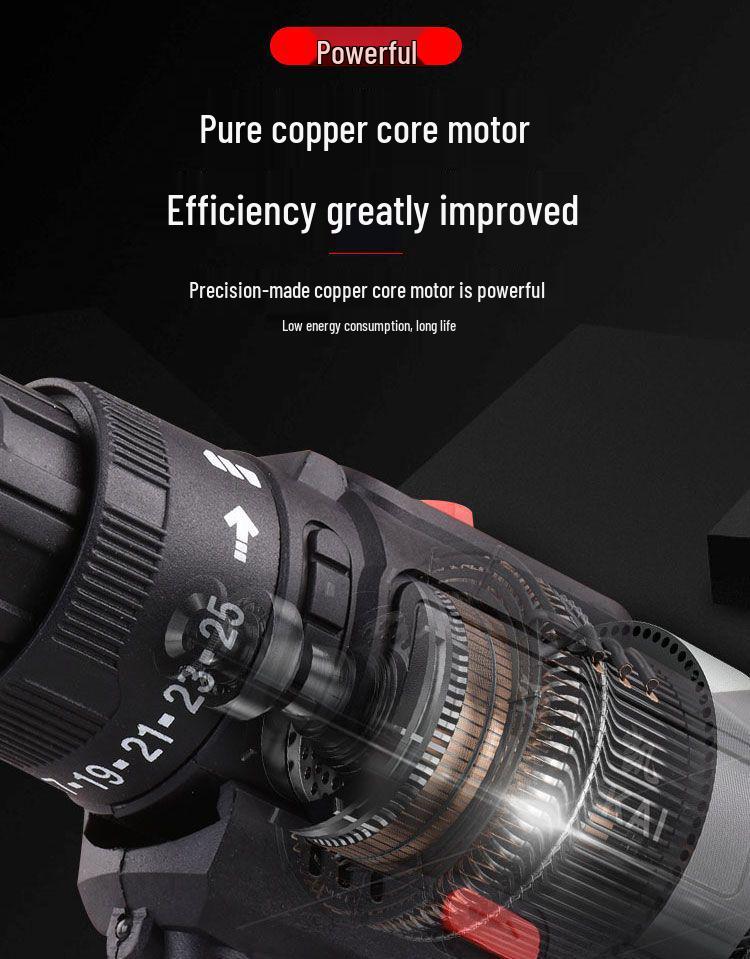 12V High Power Cordless Two-Speed Electric Drill and Screwdriver