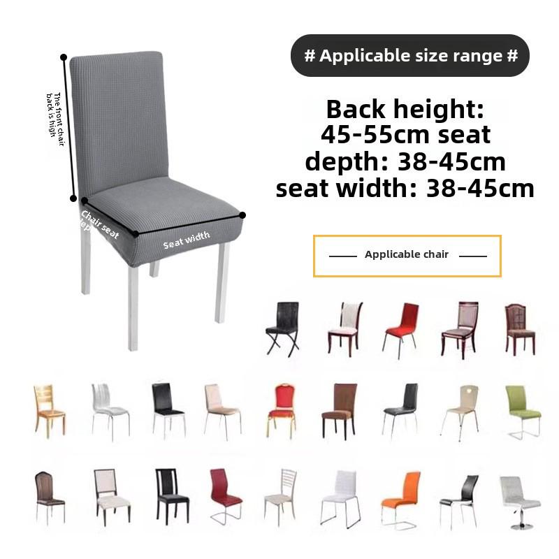 Pokrowce na krzesła z elastycznego aksamitu w jednolitym kolorze, całoroczne, do jadalni i salonów