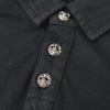 CHROME HEARTS CH POLO L/S BS Flare RS3 Print Long Sleeve Polo Shirt Tops S blackUsed