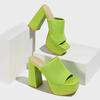 Roma Style Knitted Platform Slippers Chunky High Heels Women Peep Toe Pumps Ladies Shoes Sandals Size 35-42