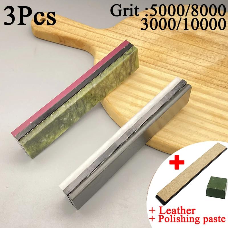 10000 Körnung Natürlicher Grüner Achat Schärfstein Wetzstein Feinschleifen Polieren Rasiermesser Küchenmesser Schärfer Abziehwerkzeug