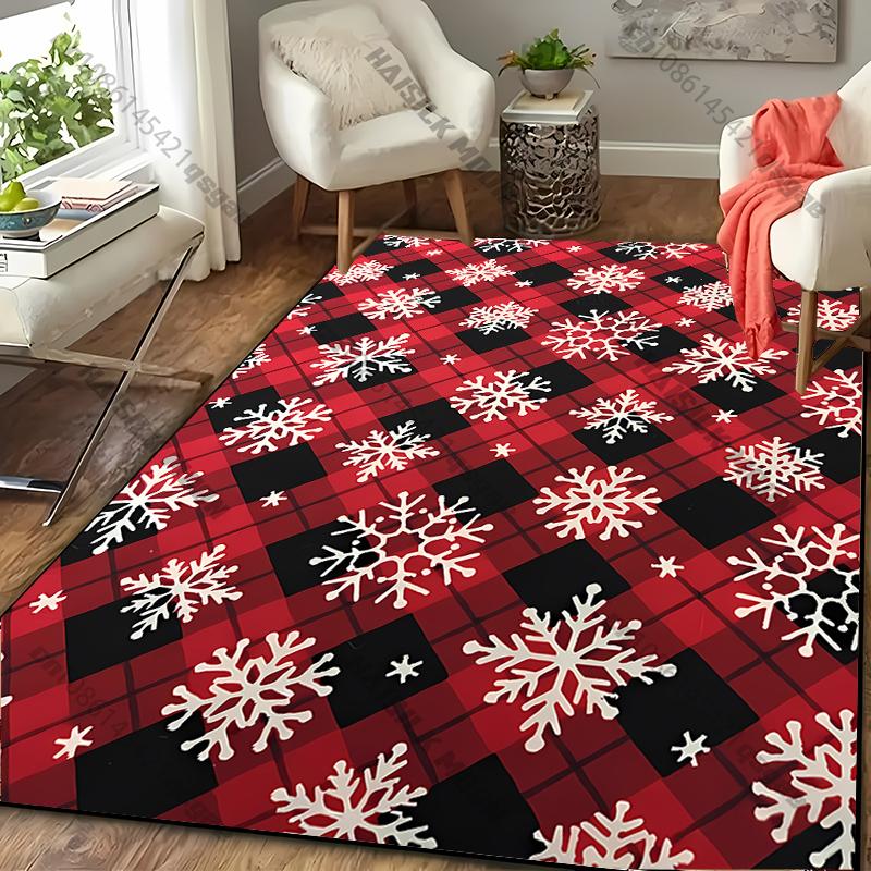 

Рождественский ковер для гостиной, спальни, большой ковер для рождественского декора, коврик в виде рождественской снежинки для помещения, праздничный рождественский ковер для столовой 40x60cm (16x24in)