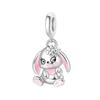 Cute Animal Bear Rhino Koala Charm Pendant Beaded Bracelet Jewelry Accessories
