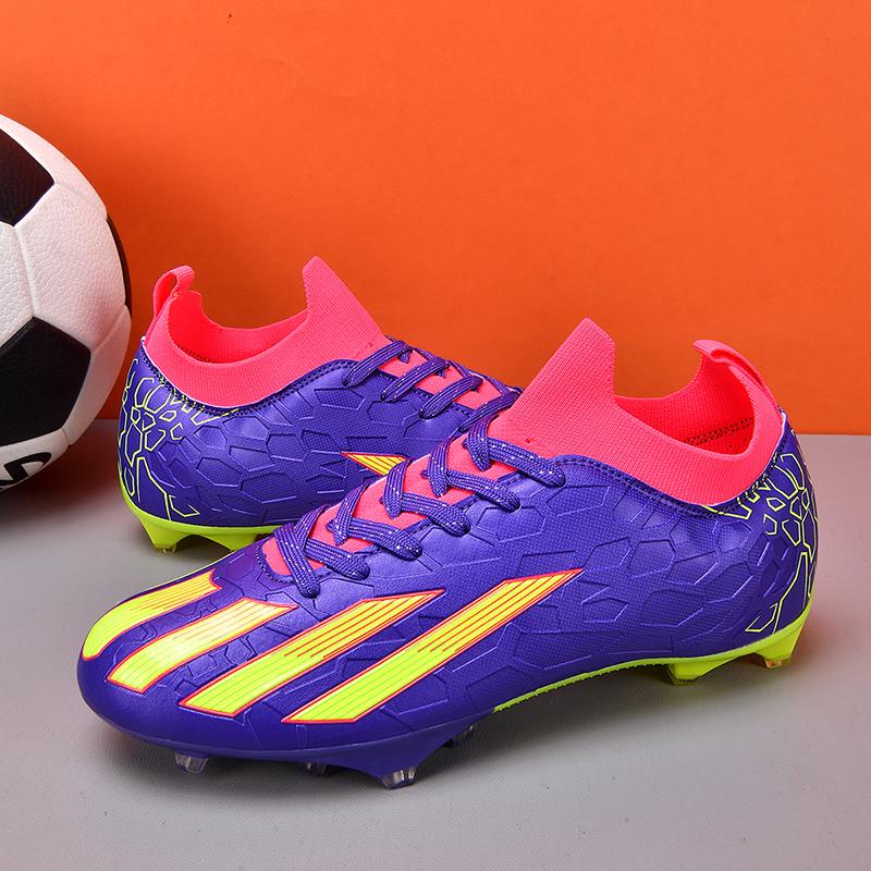 Football Boots Cleats Athletic Comfy Outdoor Kids Soccer Shoes Anti-slip Adult Lightweight Workout Match Grass Fresh Male