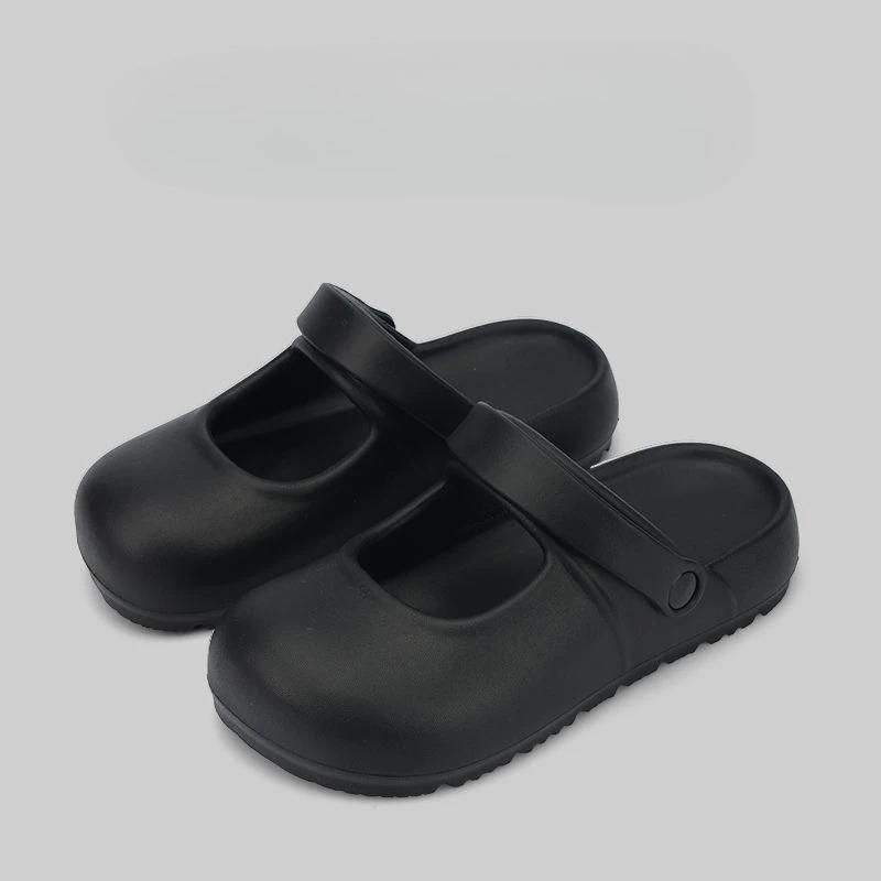 

Fashion Retro Women s Slippers and Ladies Sandals Black Elegant Fashionable Low Price Shoes Small Size 2025 Luxury Slides On Promotion 36-37