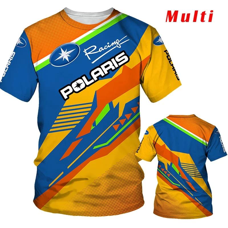 New Hot Selling 3D Polaris Logo Racing T-shirt Cool Printed Neutral Racing Team Men's T-shirt
