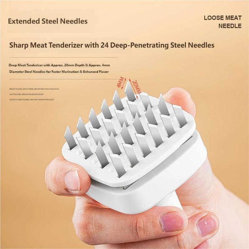 Stainless Steel Automatic Rebound Hammer, Meat Floss Needle, Household Kitchen Steak, Broken Tendons, Beef, Chicken, Flavor Piercing Device