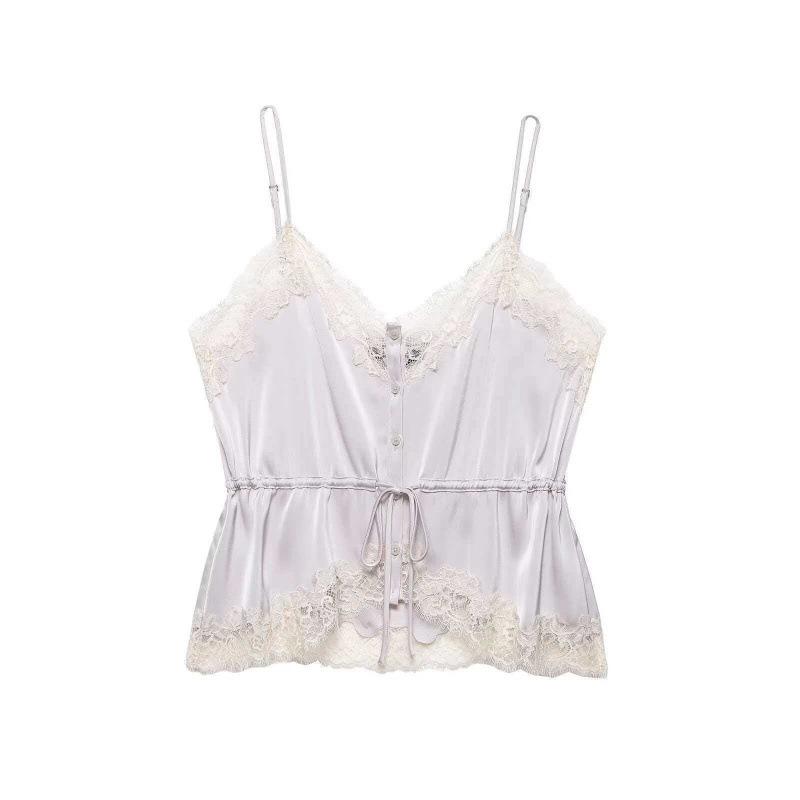 2026 Summer Sexy V-Neck Lace Camisole for Women - Waist-Cinching, Versatile Design