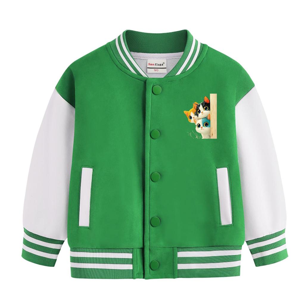 Children's American Baseball Jackets: Fashionable Casual Wear for Boys and Girls - Perfect for Spring, Autumn, and Winter.