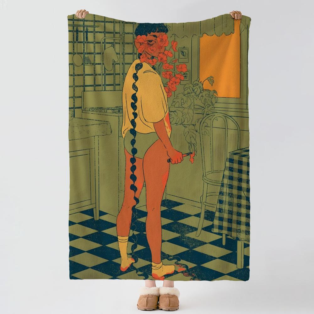 Art B-bottling Sunshine-e Throw Thick Comfort Flannel Quilt, Multi-scene Use Indoor Outdoor Daily Nap