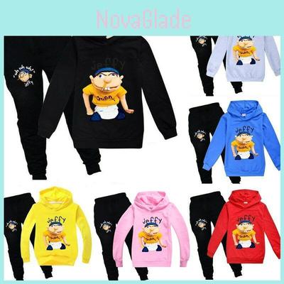 Jeffy Puppet Hoodies Kids Spring Autumn Casual Tracksuits With Bright Digital Printing And Exquisite Stitching