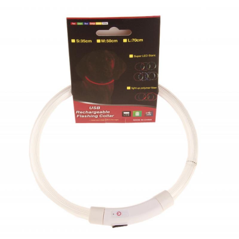 

Светящийся ошейник для собак со светодиодной подсветкой, USB-ошейник с зарядкой, ошейник Тедди, анти-потерянный ошейник, аксессуары для домашних животных overall glow 70cm