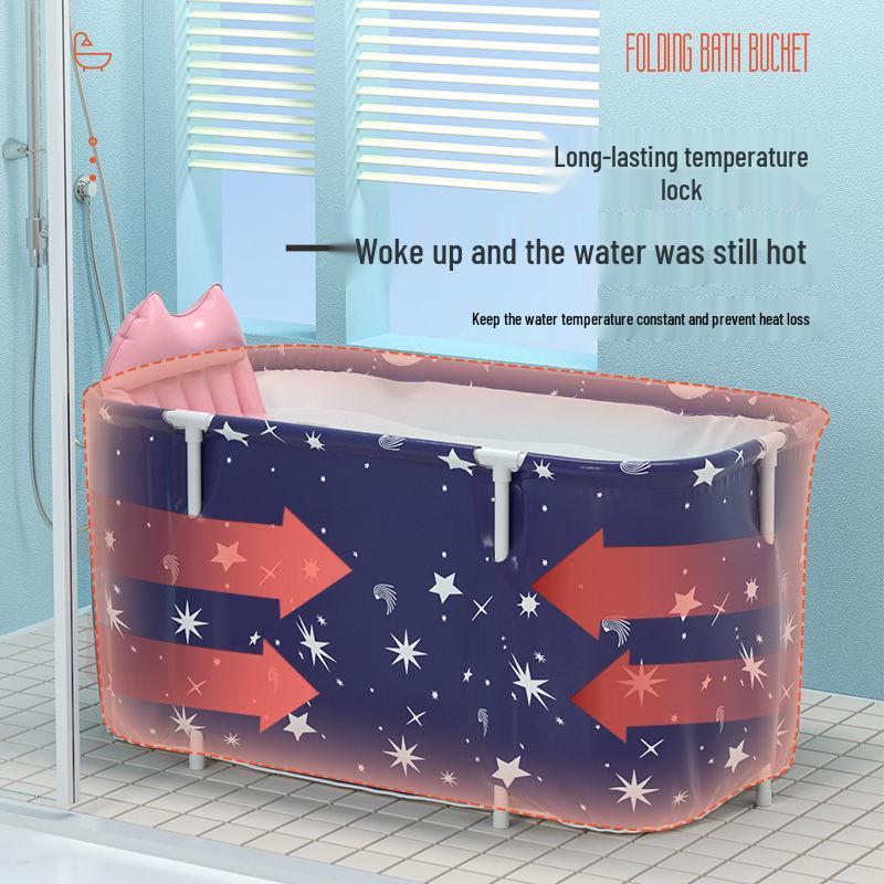 Expandable Foldable Soaking Bathtub for Home