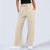 Pantaloni della tuta larghi da donna, a vita alta, svasati, con coulisse, sportivi