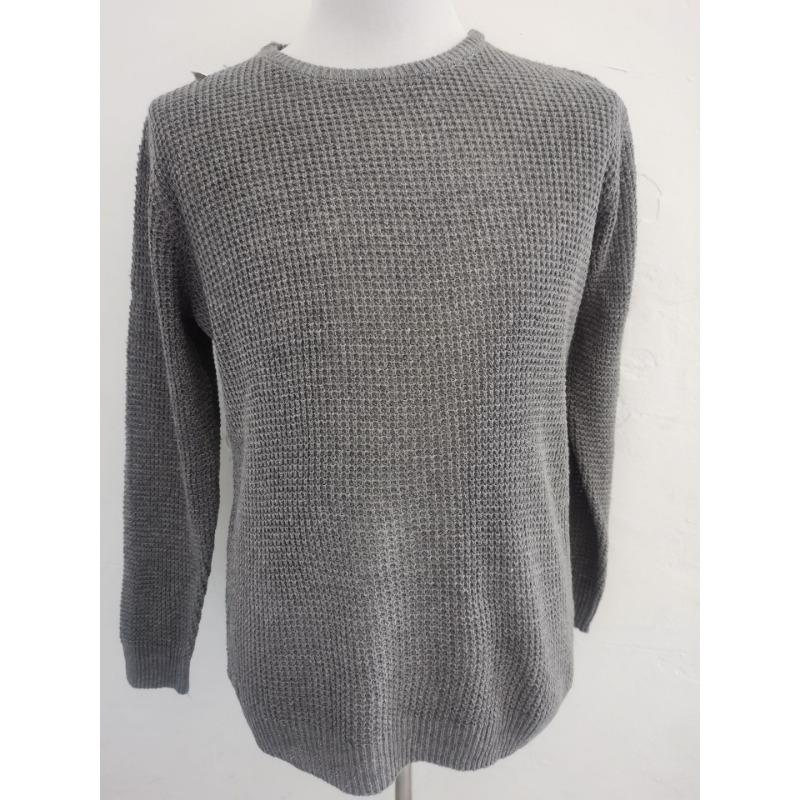 Men S Long Sleeve Crew Neck Loose Fit Casual Knit Sweater
