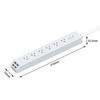6 Way Power Socket Overloads Proof Flame Retardant 6 Outlets American Outlets and 4 USB A Plug Board for Home Office