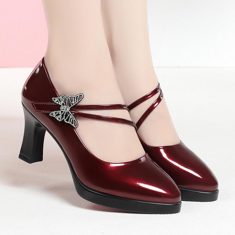Spring Autumn High Heeled Single Shoes Shoes Catwalk Shoes Ladies Dancing Bride Wedding