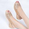 Mesh Sandals Women's High Heeled Fish Beak Sandals Hollowed Out Soft Soles and Thick Heels Work Shoes Summer