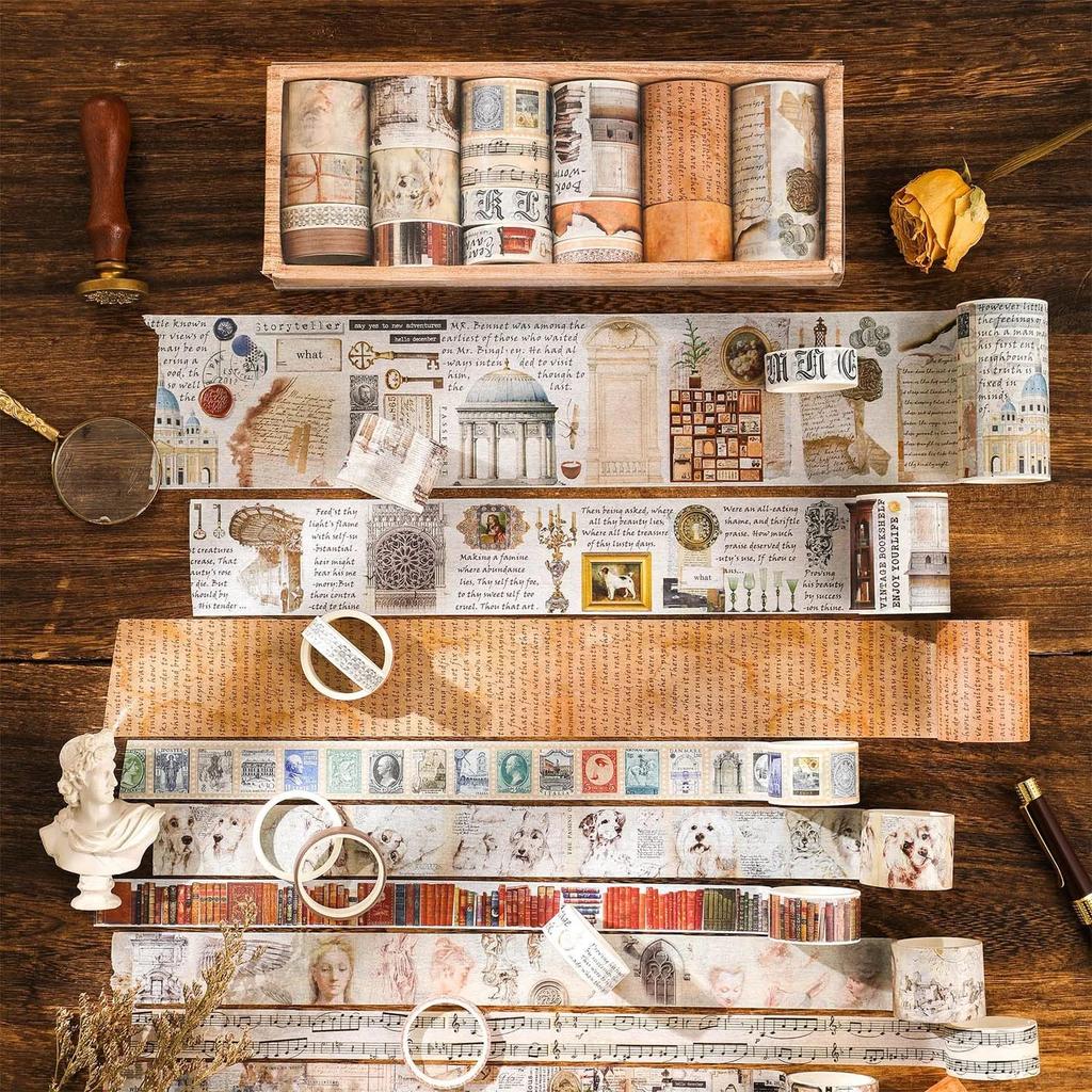 PBM Set of Retro Vintage Masking Tape That Can Be Used for Any Purpose or 18-roll Mood.