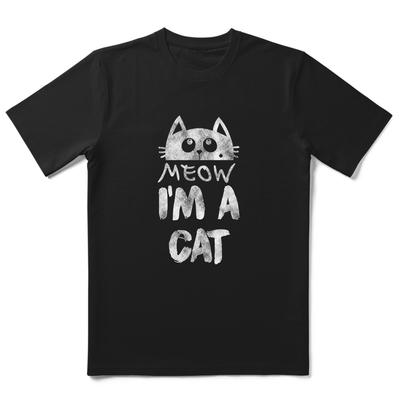 COOLMIND 100% Baumwolle Kühl Herren T-Shirt Lässig Cool Cat Aufdruck Herren T-Shirt Locker Sommer Kurzarm Herren T-Shirt Rundhals T-Shirt