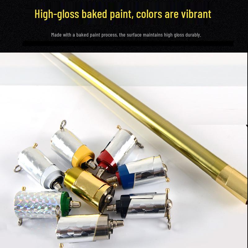 Sun Wukong Telescopic Golden Cudgel Magic Prop - Metal Spring Stick & Scarf Combo