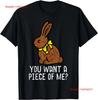 Schokoladenhase Möchtest du ein Stück von mir Lustiges Osterhase T-Shirt vintage Gewaschen Lässig Dehnbar Atmungsaktiv Vielseitig