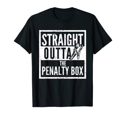 Enforcer Ice Hockey Player I Straight Outta The Penalty Box T-Shirt