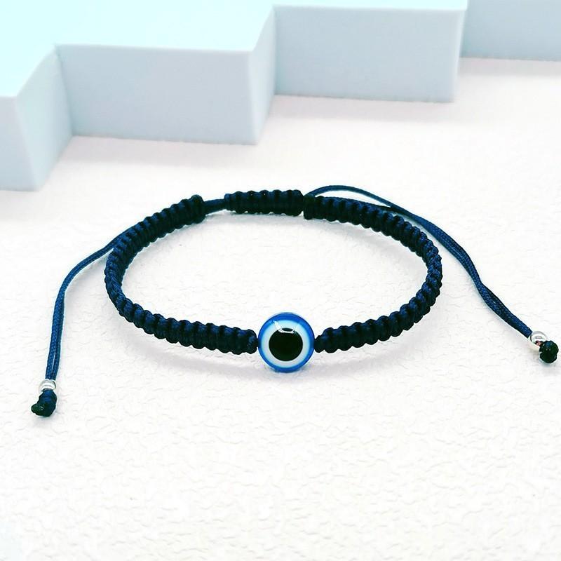 Trendy European And American Handmade Bracelet With Adjustable Evil Eye Design Perfect Gift For Couples