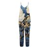 Women's Printed Jumpsuit Casual Loose Adjustable Suspender Jumpsuit