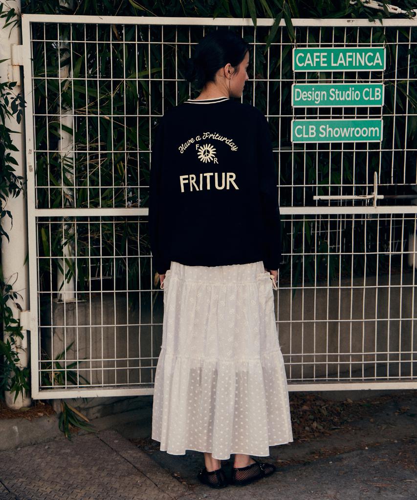 Priter Eyelet Ruffle Maxi Skirt White_F251Sk05