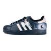 Originals Superstar 2 Wear Resistant And Lightweight Low Top Skateboard Shoes Women's Black Pink JH9977(Team1483-)