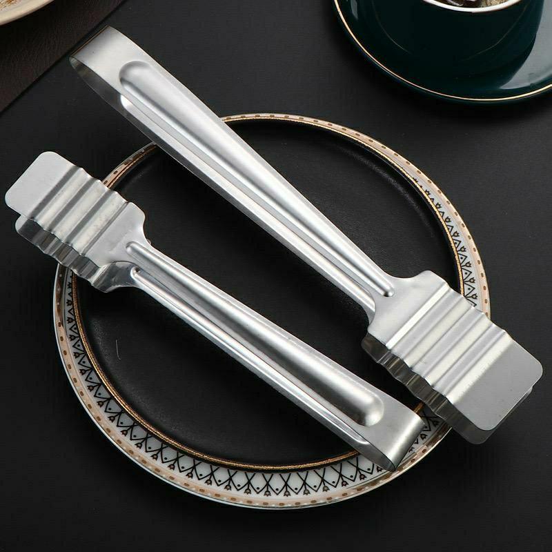 1pc  Stainless Steel Food Tongs Barbecue Non-Slip Non-Stick Steak Clamp Cooking Tool BBQ Food Tongs Kitchen Accessories