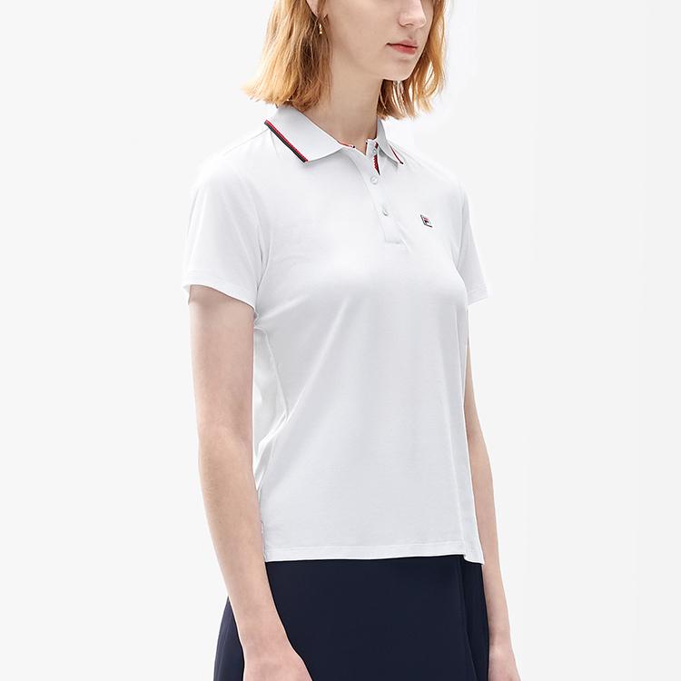 New FILA Polo Shirts Women's Standard White F11W221104FWT