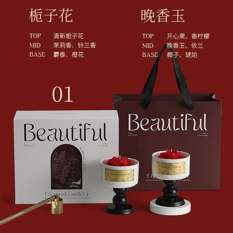 Camellia Scented Candle Premium Sense Bedroom Lasting Fragrance Ornament