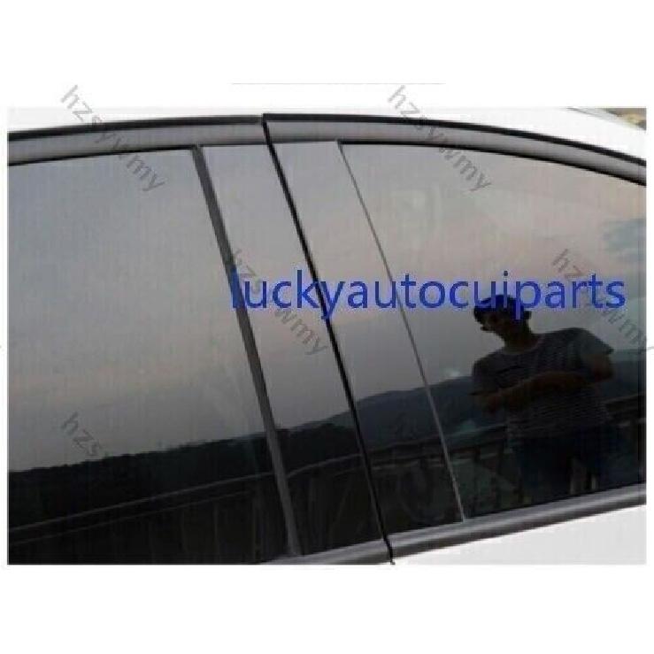 Glossy Black PC Window BC Pillar Post Cover Trim For Cadillac CT6 2016-2020 6pcs