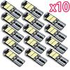 10Pcs Super Bright LED Bulb T10 26SMD 4014 Chip Car Interior Light 12V Long Lasting Car Reading License Plate Light Signal Lamp